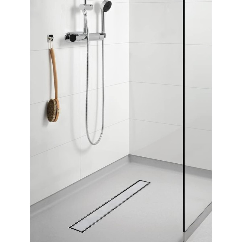 Elefloom Linear Shower Drain, 40 inch Drain with Tile Insert