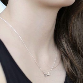 Hidepoo Rose Necklace - 18K Gold Plated Name Necklace Rose for Women Jewelry Rose for Women Jewelry Good Name Necklaces for Women