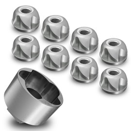 Adventure Xperience Anti-Theft Nuts Anti-Theft Security Nut Lock Anti-Theft M6 M8 M10 M12 Stainless Steel (M8 Self-Locking 8 Nuts 1 Nut), 8M8T_SS