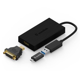 WAVLINK USB 3.0 4K HDMI Adapter, USB C 4K HDMI Adapter, 4K Ultra Video Graphics Converter, Supports 1x4K, HDMI Output Port/1 USB 3.0 Port, Compatible with Windows 7/8/8.1/10, macOS10.10-11.X, ChromeOS