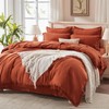 Andency King Size Comforter Set with Sheets Burnt Orange -