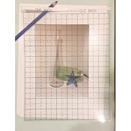 No Brand Transparent Film Grid / Art Drawing Grid / Artist / Quilting / 1" & 1/2" square
