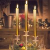 DRomance Gold Flameless Taper Candles Battery Operated with Remote Timer,
