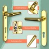 Bwintech 1 Set Pvd Gold UPVC Door Handle Set Stainless