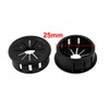 25mm Dia Snap-In Webbed Plastic Cable Bushing Grommet Black 40pcs