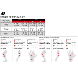 K2 Skates Men MARLEE PRO PAD SET, black-orange, S (Knee: A: 27-31cm W: 25-29cm / Elbow: A: 22-25cm W: 20-23cm / Wrist: A: 17-19cm W: 14 -16cm)