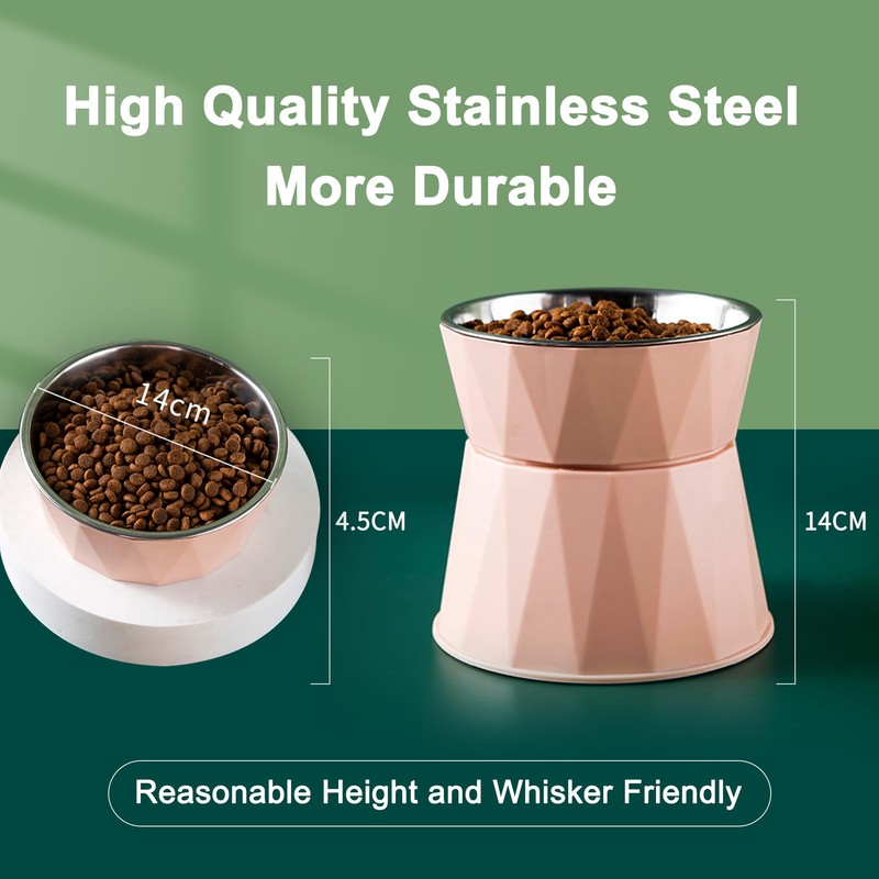 NAHANGPET Elevated Cat Bowls for Food and Water 2Pcs, Raised