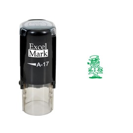 St. Patricks Day Rubber Stamp - Leprechaun Stamp - Green Ink