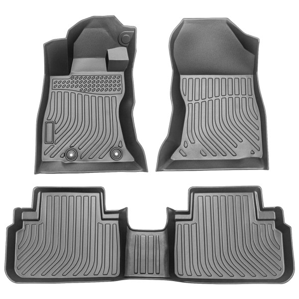 CARPARTS-0978 3D Floor Mats Carpet For 2019-2023 Subaru Forester Black