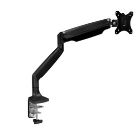 Mount-It! Single Monitor Arm Desk Mount | Gas Spring Monitor Arm | Full Motion Articulating Height Adjustable | Fits 21 22 23 24 27 30 32 Inch VESA Compatible Computer Screen | Clamp and Grommet Base