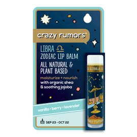 Crazy Rumors Libra Zodiac All Natural, Plant Based Lip Balm to Moisturize and Nourish your Lips - Air Blend