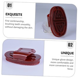 Baluue 3PCS Bath Skin Brush Multifunctional Hair Massage Brush for Exfoliating and Deep Cleaning Portable Design for Scalp Care Washing