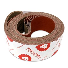 Red Label Abrasives 2 X 72 Inch 60 Grit Metal Grinding EdgeCore Ceramic Sanding Belts, Extra Long Life, 6 Pack