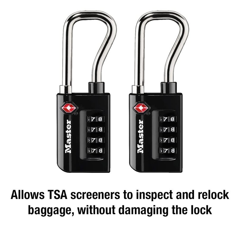 Master Lock Black Set Your Own Combination TSA Approved Luggage