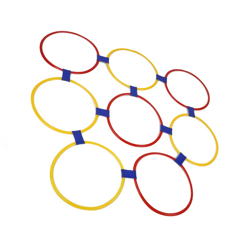 10PCS Kids Exercise Hoops Jumping Hopscotch Game Rings for Sensory