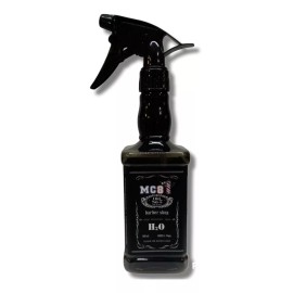MC8 Atomizador De Agua Botella Atractiva Negro  Barberia 500ml