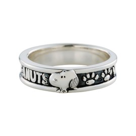 White Clover PNT-R001SV Snoopy Peanuts Ring, 925 Silver, Oxidized, No. 7 - 21, Sterling Silver