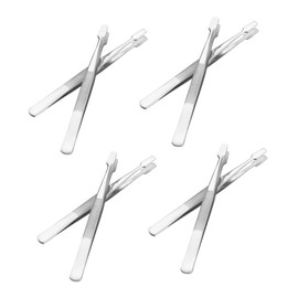 Gatuida 8pcs Stainless Steel Stamp Tweezers for Collecting Crafting Model Making Durable Multi Functional Tongs with Precision Design Non Slip Grip for Secure Handling