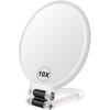 1X/10X Magnifying Handheld Mirror Double Sided, Foldable Travel Makeup Mirror,