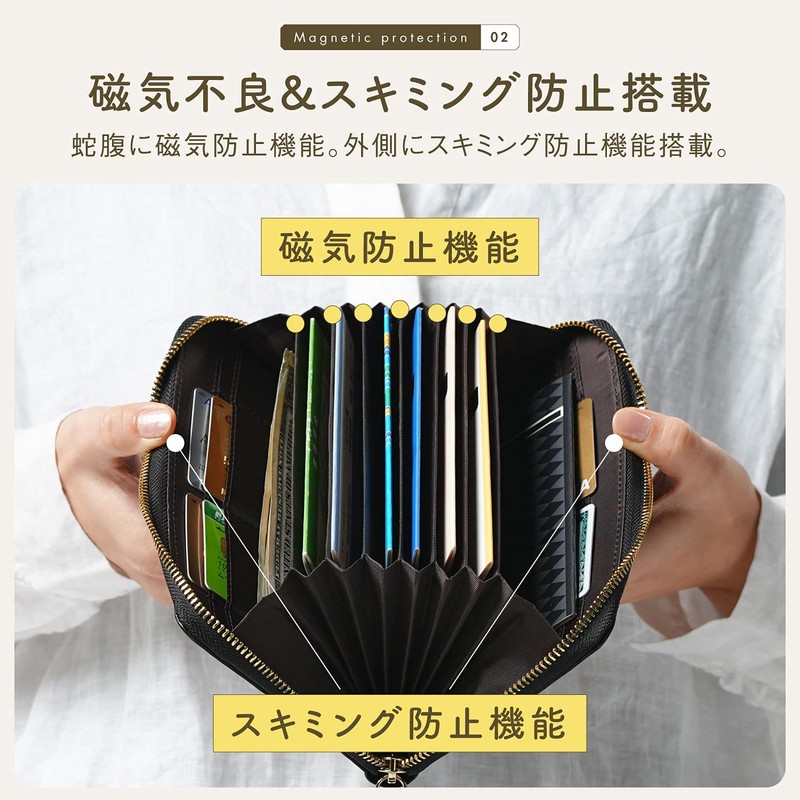 Mura Passbook Case, Goat Leather, Women's, Genuine Leather, Multi Case,