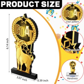Loetere 6 Pcs Goat Trophy Award Funny Goat Office Awards Goat Award for Boss League Coworkers Friends Champion Mom Dad Work Winner Adults Employee Appreciation Recognition Gift