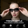 DreamCalf Polarized Sunglasses for Women, Trendy Wrap Around Y2K Style