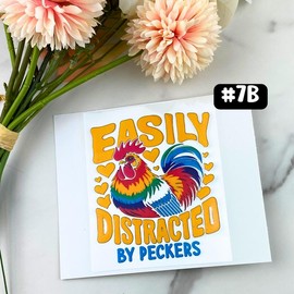 UV DTF DECALS, 4" height, Cup Decals, Cup Stickers, Cup Decor:_#7C - Chickens