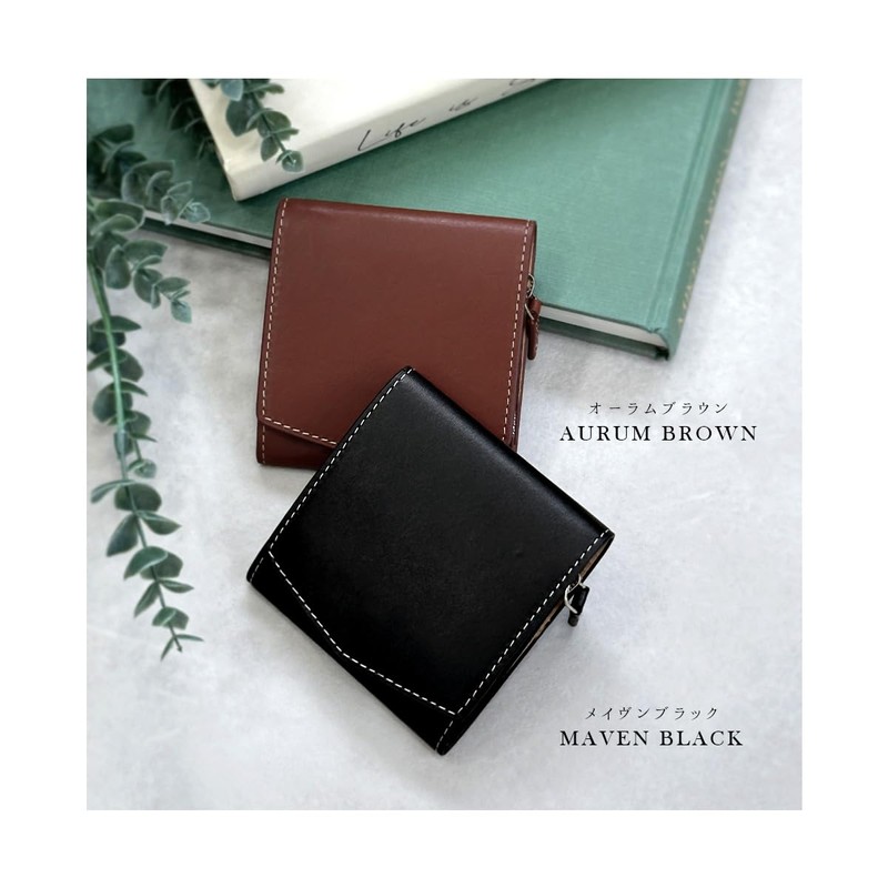 FRANK GERALD Wallet, Genuine Leather, Thin, Mini Wallet, Lightweight, Compact,