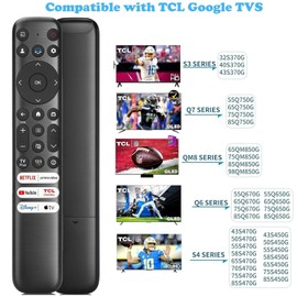Newest Remote Control for TCL TV Remote, Compatible with TCL Google TV Remote Q6/Q7/QM8/S3/S4 Series, Q550G Q650G Q670G Q750G QM850G S370G S450G S470G S550G FHD HDR LED UHD QLED Smart TVs