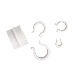 Pack of 20 Steel Greenhouse Clips for Securing Tarpaulin (Plastic, Diameter 40 mm)