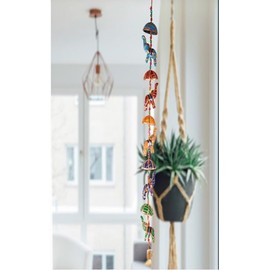 Colorful Door Hanging 5 Fabric Elephant String Hanging Single Door Hanging Wall Hanging for Christmas Decoration Home Wall Home Decor New Year Party Home Decor Gifting Ideas (Size:-34"/2.80 Feet's)