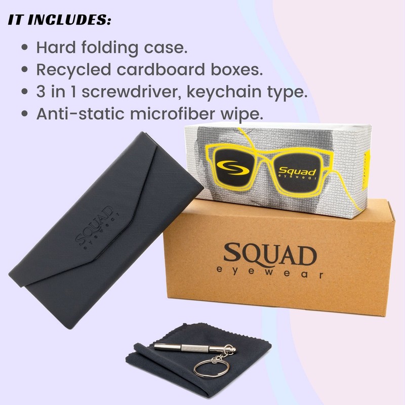 SQUAD Women's Square Sunglasses Large Rectangular Fashion Elegant 100% UV400