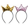 2PCS Gold Crowns, Gold Headbands, Birthday Crowns for Women, Hair
