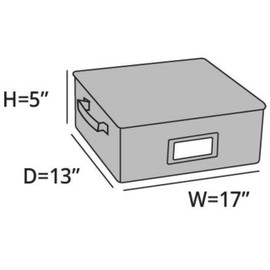 Covermates Keepsakes China Cups and Coffee Mugs Storage Box – Stackable, Reinforced Handles, China Storage, Brown Heather