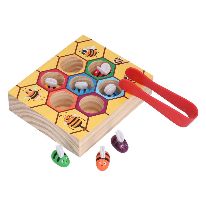 Clamp Bee Matching Game Toys Early Educational Learning Fine Motor