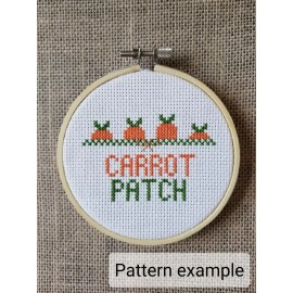 Unbranded Counted Cross Stitch Carrot Patch Pattern