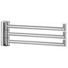 Angle Simple Swivel Hand Towel Rack 3 Bars Polished Chrome,