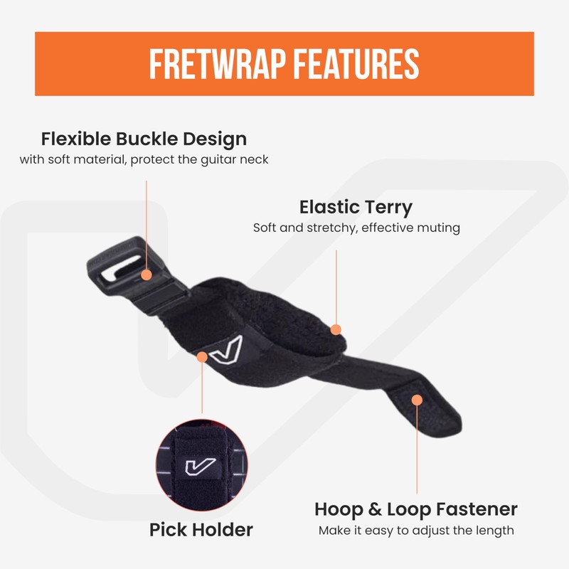 Gruv Gear FretWrap, Fret Wrap, String Dampener, Bass Mute, Guitar