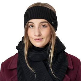 LIERYS Merino Winter Scarf Women/Men (Unisex, 185 x 20 cm) - Made in Germany - Fashionable Knitted Scarf Made of Merino Wool - Scarf with Rib Knit Pattern - Autumn Scarf Autumn/Winter, brown, Unit