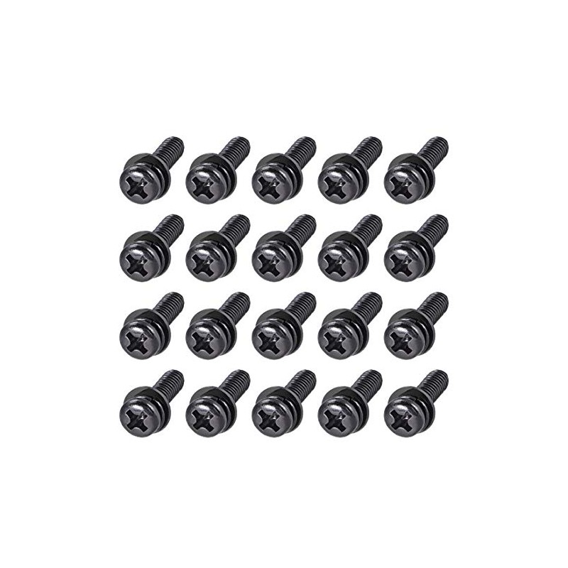 sourcing map M5 x 16mm Carbon Steel Phillips Pan Head
