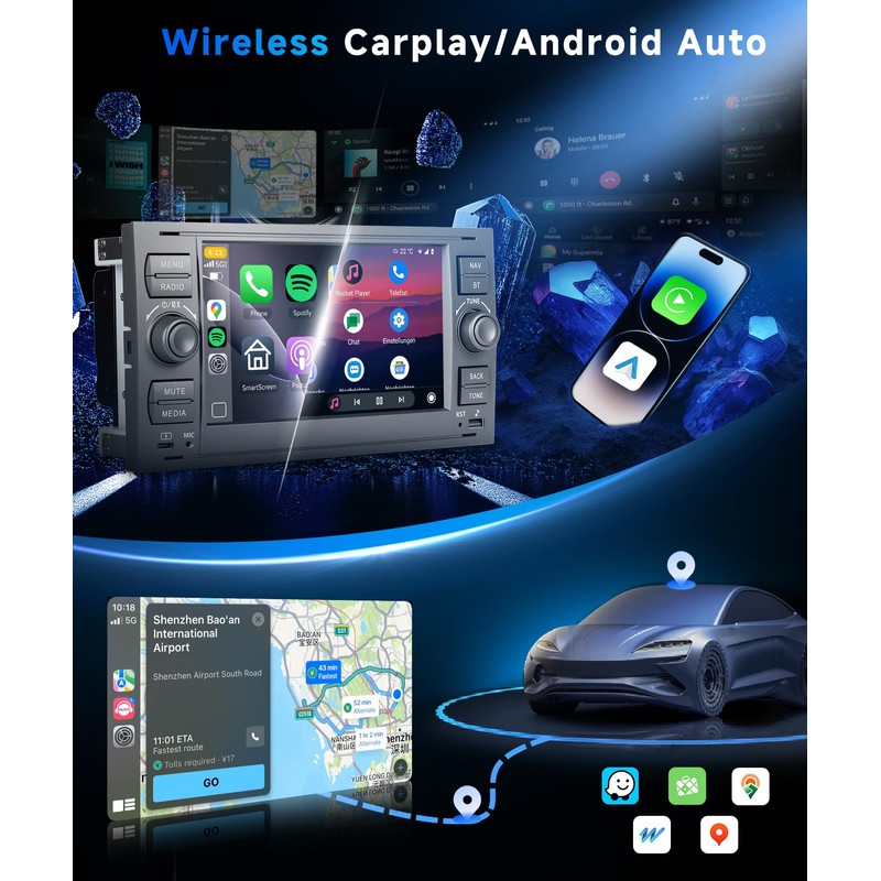 4G+64G Android 15 Car Stereo for Ford Focus 2005-2007 for