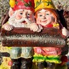 Darthome Gnome Couple Ornament 25cm Grow Old With Me Resin