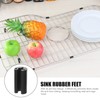 Luxshiny 50pcs Rubber Feet for Sink Grid U Shape Sink