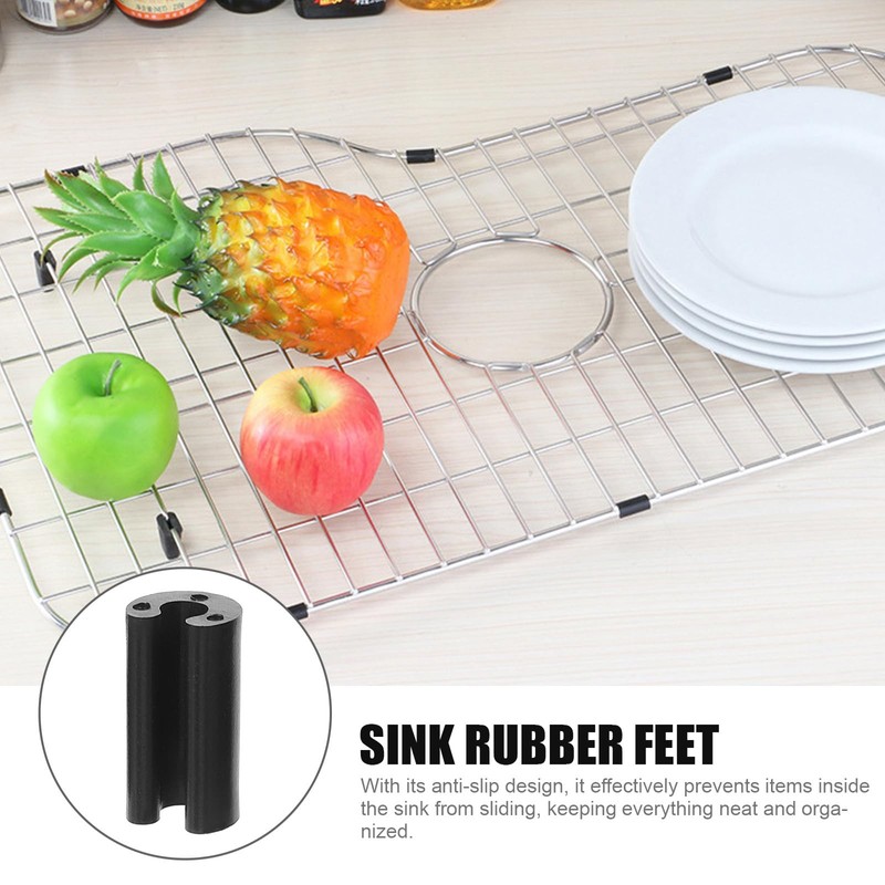 Luxshiny 50pcs Rubber Feet for Sink Grid U Shape Sink