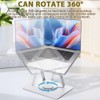 Laptop Stand for Desk, Laptop Stand with 360° Rotating Base,