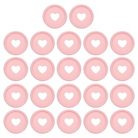 PATIKIL 24mm Plastic Book Binding Discs, 22 Pack Discbound Expansion Discs Heart Binder Rings for DIY Notebook Planner, Dark Pink