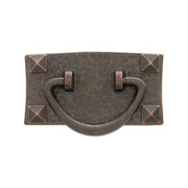 Stickley Style Arts & Crafts Horizontal Pull with"V" Shape Ring - 2 3/4" Width