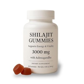 Himalayan Shilajit Gummies Gold I Lab Tested I No Added Sugar I Ashwagandha, Gokshura| Fulvic Acid & 85+ Trace Minerals I for Men, Women I 100% Natural & Organic I 60 Gummies