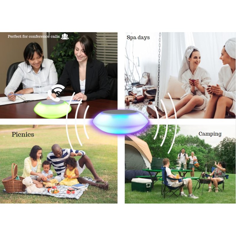 ChimaX Bluetooth Speaker, Portable Wireless Colourful Speakers, 8 RGB Light
