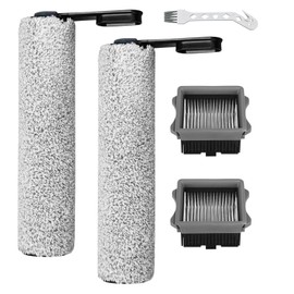 Resszo Accessory Set for Tineco Floor One S5/S5 Pro Wet/Dry Replacement Parts, Brush Roll and Filter Replacement Parts, 2 Brush Rollers + 2 Filters + 1 Cleaning Brush, for Tineco Floor One S5/S5 Pro